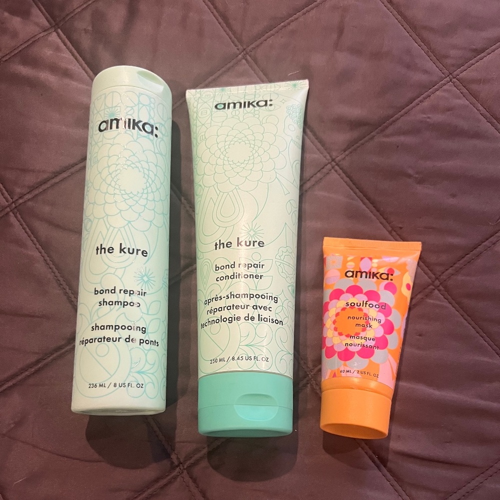 Amika Bond Repair Shampoo & Conditioner Bundle w/bonus mini